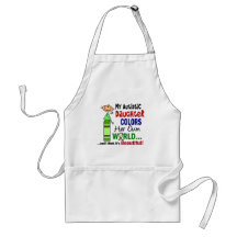 Autism COLORS HER OWN WORLD Daughter Aprons
