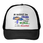 Autism COLORS HIS OWN WORLD Son Mesh Hats