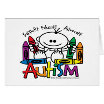 Autism Crayons Greeting Cards