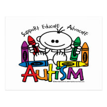 Autism Crayons Post Card