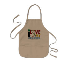AUTISM I Love My Autistic Grandson 2 Apron