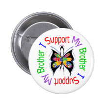 Autism I Support My Brother Pin