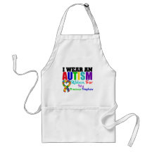 Autism I Wear Ribbon For My Precious Nephew Apron