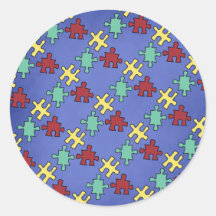 Autism Puzzle Awareness Envelope Seals Sticker