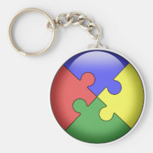 Autism Puzzle Ball Keychains