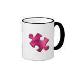 Autism Puzzle Piece Pink Coffee Mugs