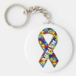 Autism Puzzle Ribbon Keychains