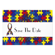Autism Save The Date Custom Invitation
