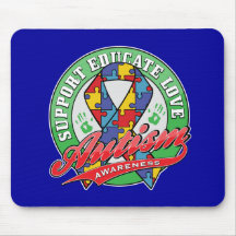 Autism Support - Educate - Love Mouse Pad