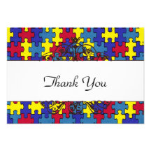 Autism Thank you Custom Invites