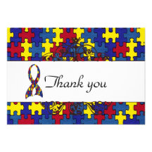 Autism Thank you Personalised Invitations