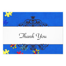 Autism Thank you Personalized Announcement