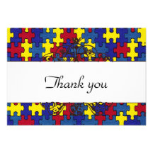 Autism Thank you Personalized Invitation
