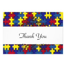 Autism Thank you Personalized Invitations