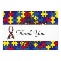 Autism Thank you Personalized Invites
