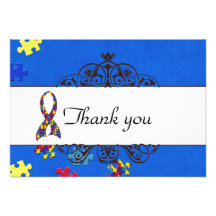 Autism Thank you Personalized Invites