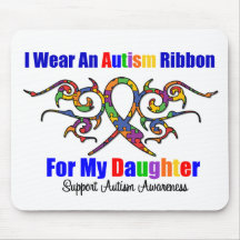 Autism Tribal Ribbon Daughter Mouse Mats