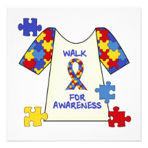 Autism Walk For Awareness Custom Invites