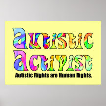 Autistic Activist (Colour) Poster