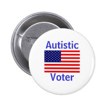 Autistic Voter Pinback Button