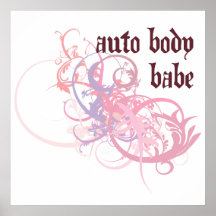Auto Body Babe Poster