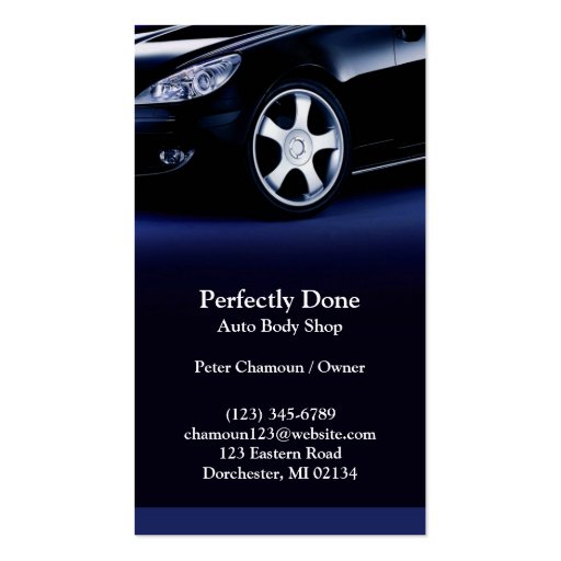 auto body shop business card zazzle auto body business cards