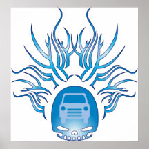 Auto Body Skull Print