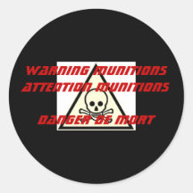 AUTOCOLLANT POUR MUNTIONS D'ARME