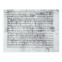 Autograph score for the lied 'Des Sangers Habe' Post Card