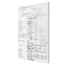 Autograph Score of Act III Canvas Print