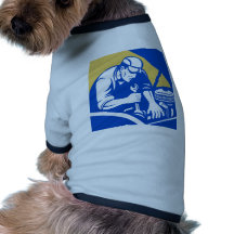 Automobile car repair mechanic with spanner dog shirt