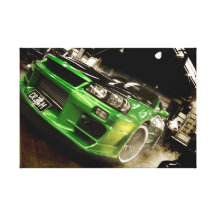 Autosalon Skyline R34 Gallery Wrap Canvas
