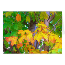 autum leaves card