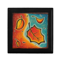Autumn abstract gift box