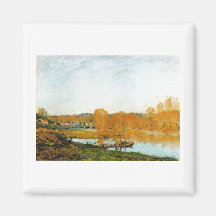 Autumn Banks ofthe Seine near Bougival 1873 Sisley Refrigerator Magnet