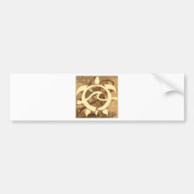 Autumn-BG-Turtle Bumper Sticker