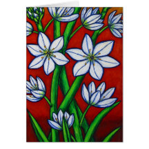 Autumn Bloom - Red Greeting Card