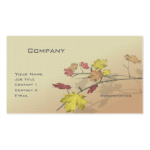 Autumn Branch Business Card Templates