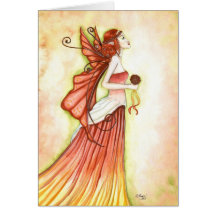 "Autumn Bride" fairy greeting card