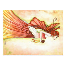 "Autumn Bride" fairy postcard