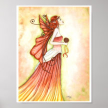 "Autumn Bride" fairy poster print