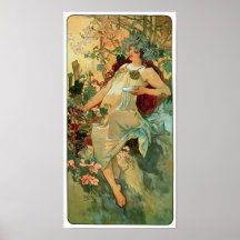Autumn by Alphonse Mucha ~ Art Nouveau Poster