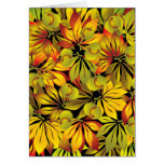 autumn chestnut leaves greeting cards