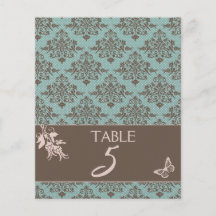 Autumn Damask Table Card B2 Flyer