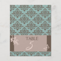 Autumn Damask Table Card B Personalized Flyer