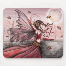 Autumn Fall Fairy Mousepad by Molly Harrison