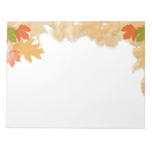 Autumn Fall Leaves Memo Notepads
