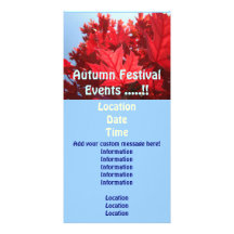 Autumn Festival Event Cards Annoucements Leaves Picture Card