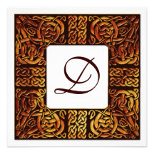 Autumn Flame Celtic Knotwork Wedding Invitation