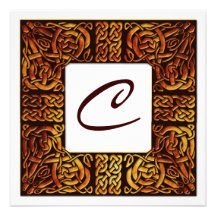 Autumn Flame Celtic Knotwork Wedding Invitation